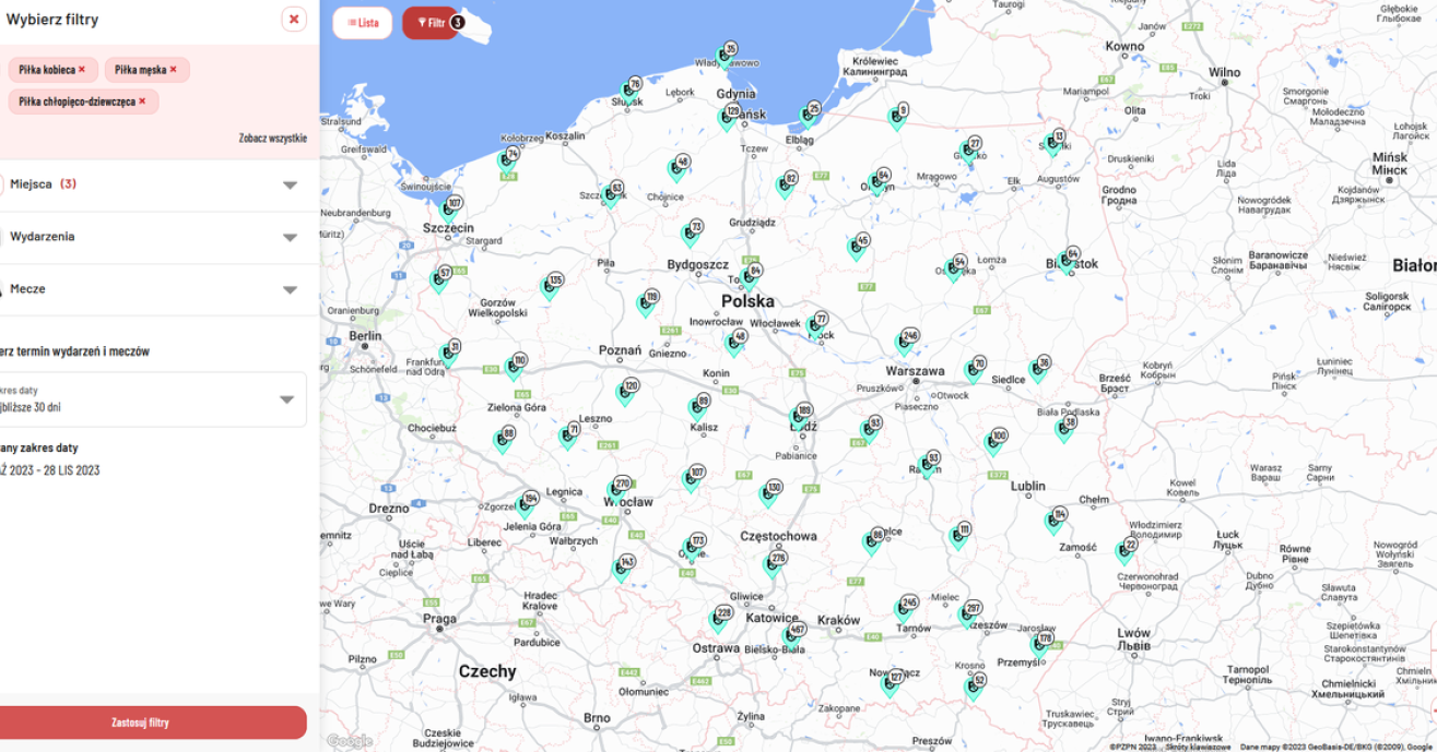 Startuje interaktywna mapa klubów PZPN!